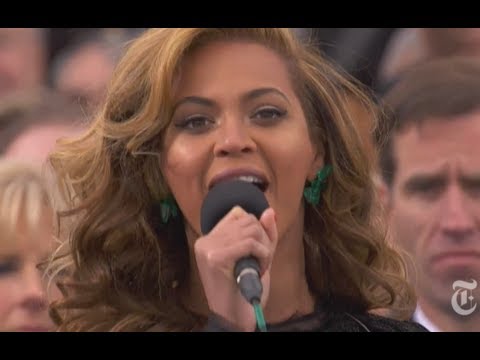 Beyonce Sings the National Anthem at the 2013 Inauguration
