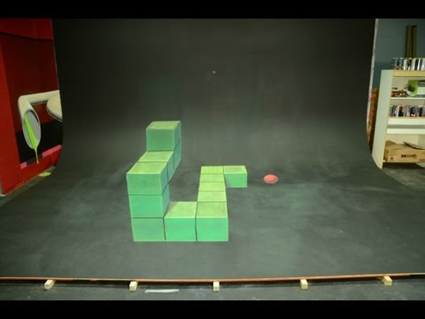 3D Chalk Art- “Snake” Animation