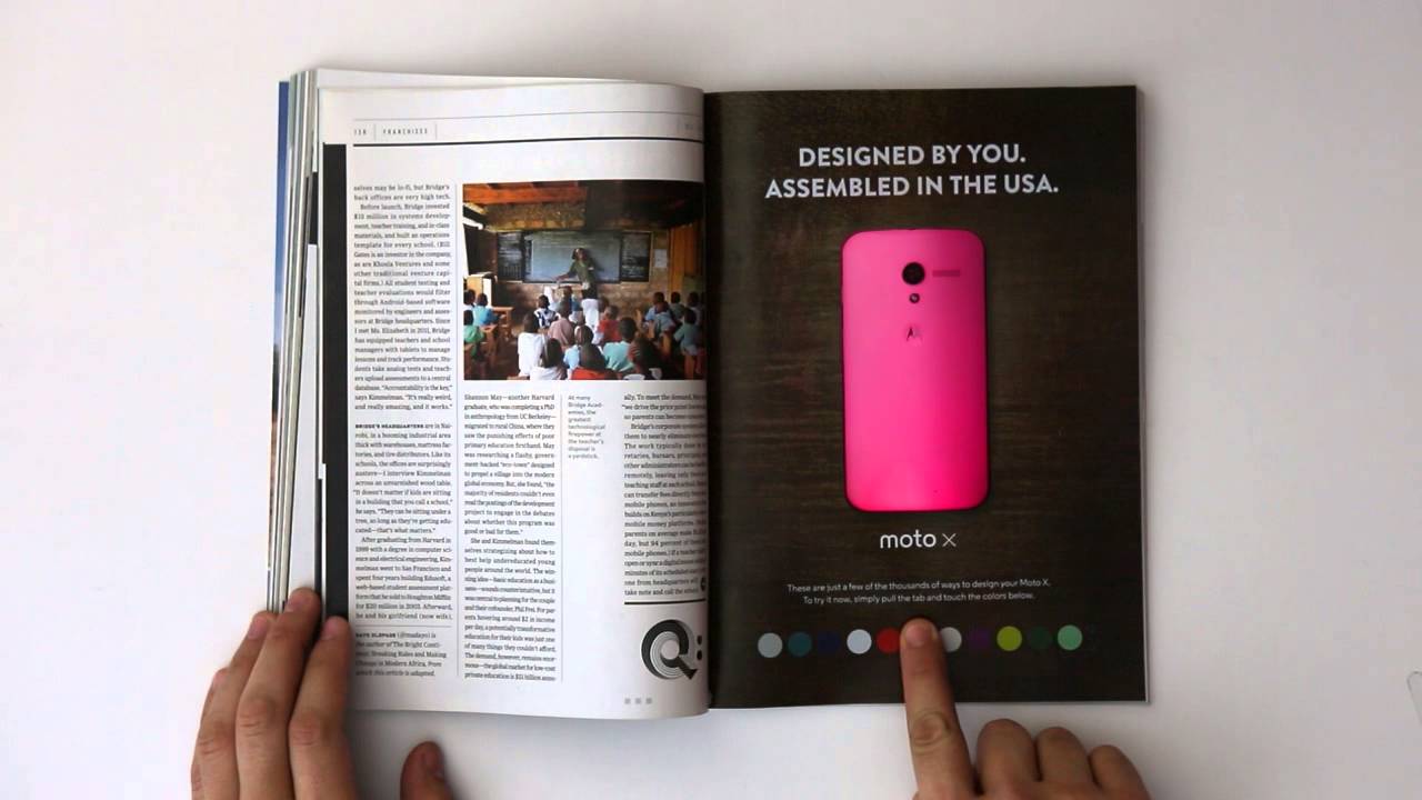 Moto X Interactive Mag Ad