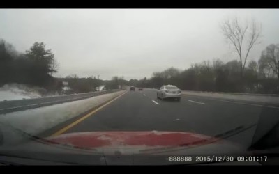 Ice Sheet Shatters Windshield